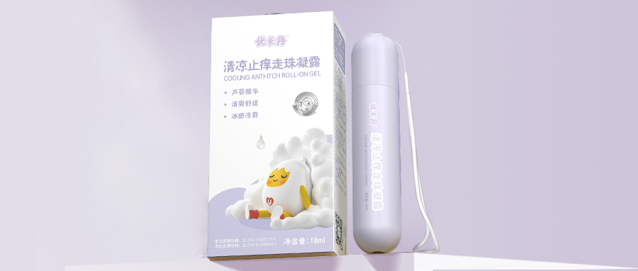 优卡丹清凉止痒走珠凝露│轻松一抹清凉舒缓，全家适用！